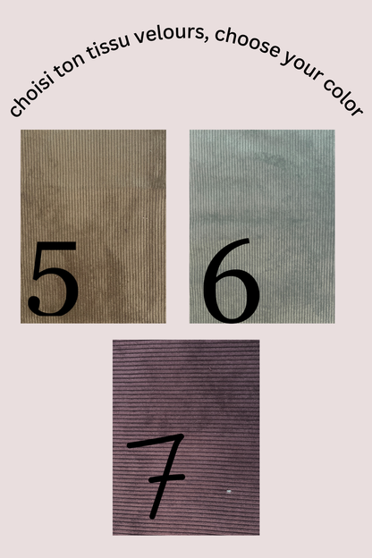 Pochette à livre Broché avec marque page assorti A PERSONNALISER !!