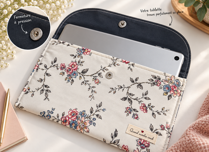 Pochette de protection pour tablette Ipad en tissu