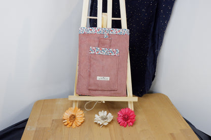 Pochette pour livre de poche Vieux rose et fleuri