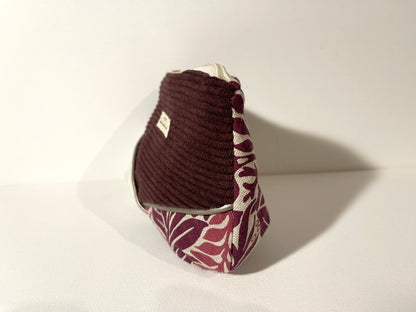 Ma pochette velours fourre-tout violette fleurie