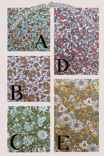 Pochette à livre Broché avec marque page assorti A PERSONNALISER !!